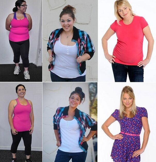 снимки преди и след отслабване с диетата Маги
