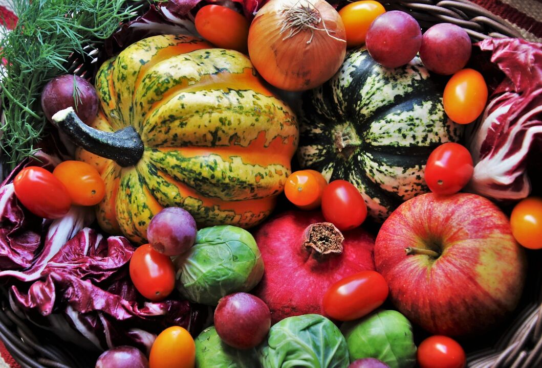 Диетата на хората с кръвна група II трябва да се състои от зеленчуци и плодове. 